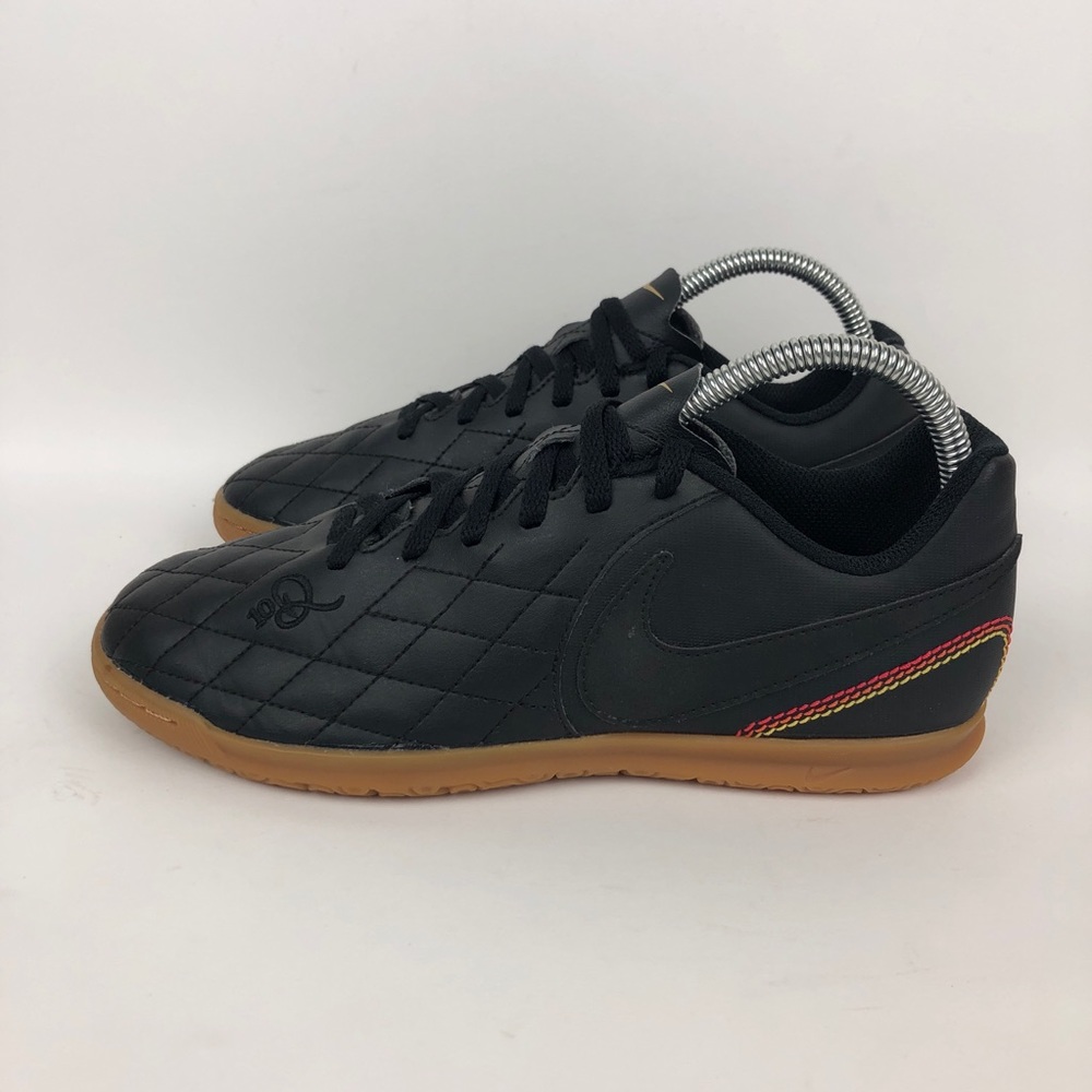 Nike Tiempo Rio IV 10 Shoe Sneaker Soccer Womens Size 7.5 Black Athletic Walking